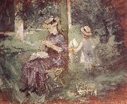Berthe Morisot The mother and her son in the garden oil painting reproduction